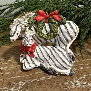 Department 56 Christmas Ornaments Pair of Zebras